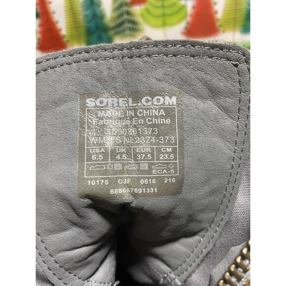 Sorel Major Carly Women's Major Combat Boots 6.5 Felt, Zip & Lace Up, Brown - Picture 5 of 11